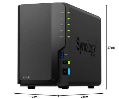 Synology 2-Bay NAS DS225+ (Diskless)