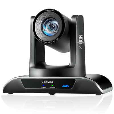 Tenveo NDI PTZ Camera 20X Optical Zoom, AI Auto Tracking, 1080P 60FPS, LAN/USB3.0/HDMI PoE Camera for Church Services Worship Video Conference Live Events Youtube OBS