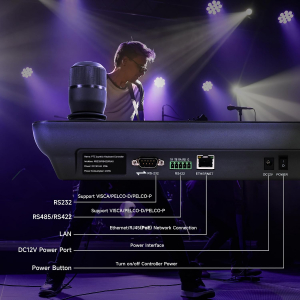 Tenveo NDI PTZ Camera Controller, 7" LCD Quad-Screen Real-time Preview, 4D PTZ Joystick Controller, NDI License Included, Support NDI PoE VISCA Pelco-D/P for Church Worship Live...