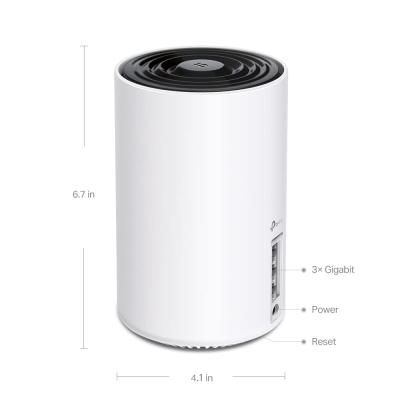 TP-Link Deco XE75(3-pack) AXE5400Mbps Whole Home Mesh WiFi 6E System, Tri-Band WiFi Booster, 3x Gigabit Ports, AI-Driven Mesh, Cover up to 7,200 ft2, Connect up to 200 devices,...