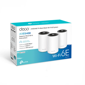 TP-Link Deco XE75(3-pack) AXE5400Mbps Whole Home Mesh WiFi 6E System, Tri-Band WiFi Booster, 3x Gigabit Ports, AI-Driven Mesh, Cover up to 7,200 ft2, Connect up to 200 devices,...