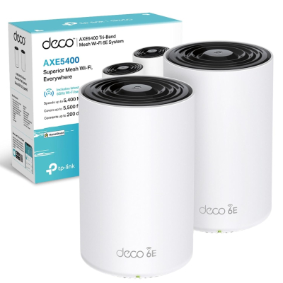 TP-Link Deco XE75(3-pack) AXE5400Mbps Whole Home Mesh WiFi 6E System, Tri-Band WiFi Booster, 3x Gigabit Ports, AI-Driven Mesh, Cover up to 7,200 ft2, Connect up to 200 devices,...