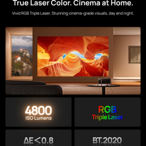 XGIMI TITAN Noir 4K Laser Projector, 4800 ISO Lumens, Home Theater & Gaming | RGB Triple Laser, 7000:1 Native Contrast, Dual Iris, Dolby Vision, IMAX Enhanced, 240Hz/1ms Gaming,...