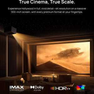 XGIMI TITAN Noir 4K Laser Projector, 4800 ISO Lumens, Home Theater & Gaming | RGB Triple Laser, 7000:1 Native Contrast, Dual Iris, Dolby Vision, IMAX Enhanced, 240Hz/1ms Gaming,...