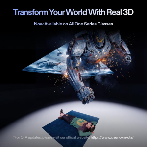 XREAL 1S AR Glasses, 500" Virtual Screen Smart Glasses with 52° FOV, Native 3DoF, REAL 3D, Powered by X1 Chip, Supports All USB-C DP Devices Including iPhone 17/16/15, Steam...