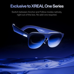 XREAL 1S AR Glasses, 500" Virtual Screen Smart Glasses with 52° FOV, Native 3DoF, REAL 3D, Powered by X1 Chip, Supports All USB-C DP Devices Including iPhone 17/16/15, Steam...