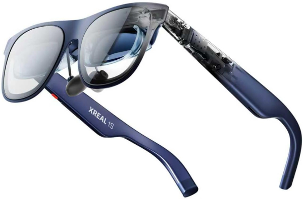 XREAL 1S AR Glasses, 500" Virtual Screen Smart Glasses with 52° FOV, Native 3DoF, REAL 3D, Powered by X1 Chip, Supports All USB-C DP Devices Including iPhone 17/16/15, Steam...
