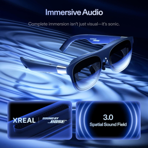 XREAL 1S AR Glasses, 500" Virtual Screen Smart Glasses with 52° FOV, Native 3DoF, REAL 3D, Powered by X1 Chip, Supports All USB-C DP Devices Including iPhone 17/16/15, Steam...