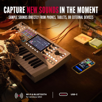 Akai Professional MPC Key 37 G2 Next-Gen Standalone Production Keyboard | Synthesizer for Producers, for Sampling and Sequencing, with USB-C, 37 Keys, 16 MPC Pads, 8-Core...