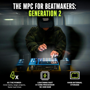 Akai Professional MPC One G2 Next-Generation Standalone Production Center | For Beatmakers and Producers, for Sampling, Sequencing and Song Creation, With USB-C, 16 MPC Pads,...