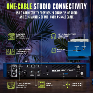 Akai Professional MPC One G2 Next-Generation Standalone Production Center | For Beatmakers and Producers, for Sampling, Sequencing and Song Creation, With USB-C, 16 MPC Pads,...