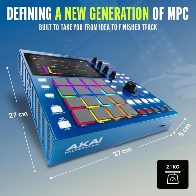 Akai Professional MPC One G2 Next-Generation Standalone Production Center | For Beatmakers and Producers, for Sampling, Sequencing and Song Creation, With USB-C, 16 MPC Pads,...