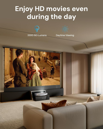AWOL Aetherion Max 4K RGB Triple Laser Ultra Short Throw Projector, 3300 ISO Lumens, 6000:1 Contrast, World's First 200" 4K UST,PixelLock™ Tech, Dolby Vision Gaming,1ms LL,TV...