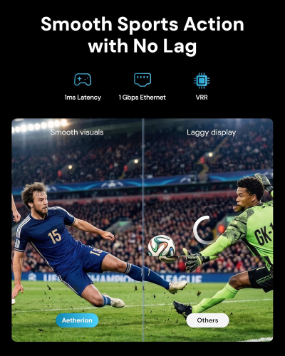 AWOL Aetherion Max 4K RGB Triple Laser Ultra Short Throw Projector, 3300 ISO Lumens, 6000:1 Contrast, World's First 200" 4K UST,PixelLock™ Tech, Dolby Vision Gaming,1ms LL,TV...