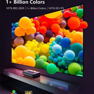 AWOL VISION LTV-3000 Pro 4K 3D RGB Ultra-Short-Throw Projectors, with Dolby Vision & Atmos, HDR10+, 150" UST Laser TV Projector, Home Cinema Laser Projector (includes Fire TV...