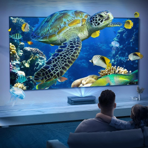 AWOL VISION LTV-3000 Pro 4K 3D RGB Ultra-Short-Throw Projectors, with Dolby Vision & Atmos, HDR10+, 150" UST Laser TV Projector, Home Cinema Laser Projector (includes Fire TV...