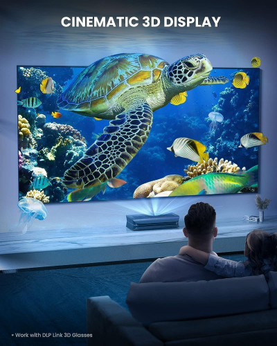 AWOL VISION LTV-3000 Pro 4K 3D RGB Ultra-Short-Throw Projectors, with Dolby Vision & Atmos, HDR10+, 150" UST Laser TV Projector, Home Cinema Laser Projector (includes Fire TV...