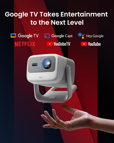 JMGO N1S 4K Smart Portable Projector, Triple Laser, 1700 ISO Lumens