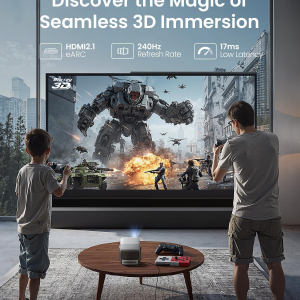 JMGO N1S 4K Smart Portable Projector, Triple Laser, 1700 ISO Lumens