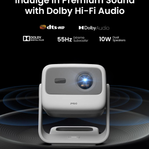 JMGO N1S 4K Smart Portable Projector, Triple Laser, 1700 ISO Lumens