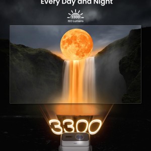 JMGO N1S Ultimate Triple Laser 4K Projector, 3300 ISO Lumens, Google TV