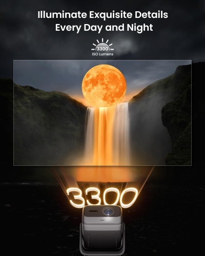 JMGO N1S Ultimate Triple Laser 4K Projector, 3300 ISO Lumens, Google TV