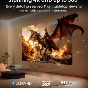 JMGO N3 Ultimate Triple Laser 4K Projector, 3-in-1,5800 ISO Lumens