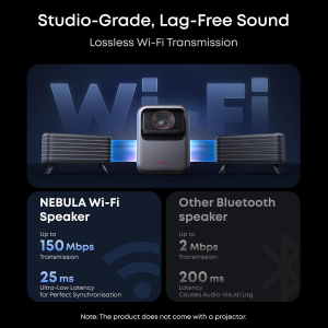 NEBULA X1 4K Triple Laser Projector Bundle with Wireless Satellite Speakers & Accessory Pack, 3500 ANSI Lumens, Dolby Vision & Audio, Smart AI, 300" Display,...