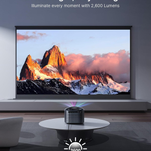 NexiGo TriVision Ultra, 4K Tri-LED-Laser Portable Projector, 2600 Lumens, No Laser Speckle, No Eye Strain, Dolby Vision, HDR10+, Backyard/Home Theater with 3D, 30W DTS...