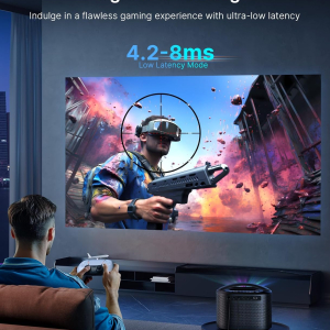 NexiGo TriVision Ultra, 4K Tri-LED-Laser Portable Projector, 2600 Lumens, No Laser Speckle, No Eye Strain, Dolby Vision, HDR10+, Backyard/Home Theater with 3D, 30W DTS...
