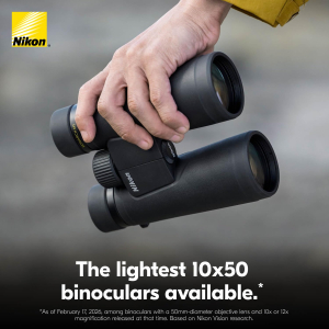 Nikon Monarch M5 10x50 Binocular | High-Magnification Waterproof Fogproof Rubber-Armored 50mm Objective Binocular with ED Glass Multilayer-Coated Lenses | Wildlife Nature...