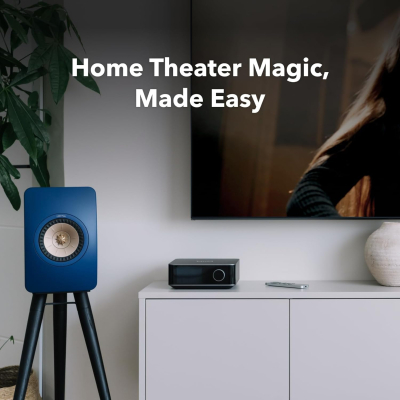 WiiM Amp Ultra Stereo Streaming Amplifier, HDMI ARC & RoomFit, Space Gray | Upgrade Passive Speakers with 100W/ch at 8Ω, Hi-Res Sound, Touchscreen Control, RoomFit Correction,...