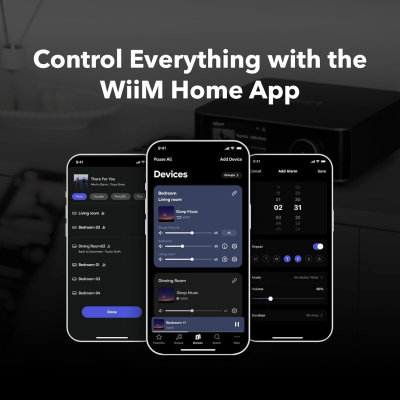 WiiM Amp Ultra Stereo Streaming Amplifier, HDMI ARC & RoomFit, Space Gray | Upgrade Passive Speakers with 100W/ch at 8Ω, Hi-Res Sound, Touchscreen Control, RoomFit Correction,...