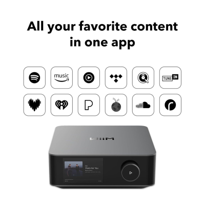 WiiM Amp Ultra Stereo Streaming Amplifier, HDMI ARC & RoomFit, Space Gray | Upgrade Passive Speakers with 100W/ch at 8Ω, Hi-Res Sound, Touchscreen Control, RoomFit Correction,...
