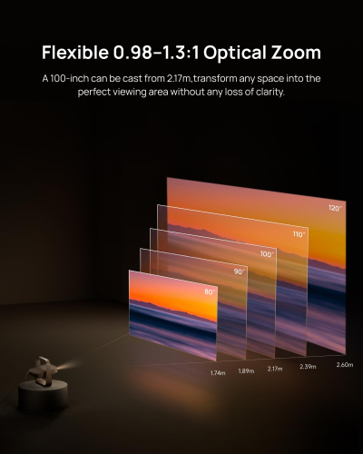 XGIMI Elfin Flip 4K Portable Projector, RGB Triple Laser, Home & Outdoor | 1600 ISO Lumens, Native 4K UHD, Optical Zoom, Harman Kardon, Intelligent Wall Color Adaption, Home...