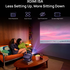 XGIMI Elfin Flip Laser Portable Projector, 1080P, Bedroom & Backyard | RGB Triple Laser, 1600 ISO Lumens, 10000:1 Dynamic Contrast, Harman Kardon, Auto Focus, Foldable Design,...