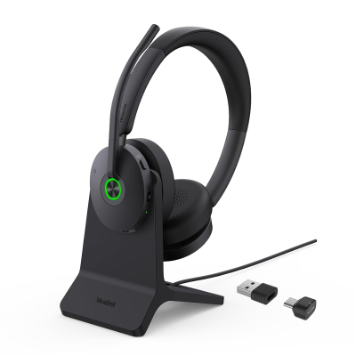 Yealink BH74 UC ANC Wireless Headset with Microphone for PC,Open Office WFH | 6 AI Noise Cancelling Mic,Bluetooth Headset with Charging Dock,32H Talk Time & Mute Button,USB C/A...
