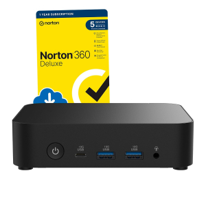 ASUS NUC 14 Mini PC Desktop (Intel N97, 16GB DDR5 RAM, 500GB PCIe Gen 4 SSD, WiFi 6E, Windows 11 Pro) includes Free Norton 360 Deluxe Anti virus