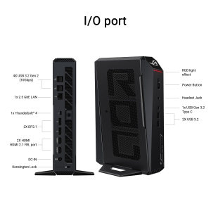 ROG NUC (2025) Gaming Mini PC with Intel® Core™ Ultra 9 (Series 2) ARL-HX CPU, NVIDIA® GeForce RTX™ 5070 MobileGPU, 32GB DDR5 RAM, 2TB NVMe SSD, Thunderbolt™ 4, Triple-Fan...