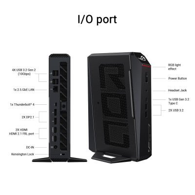 ROG NUC (2025) Gaming Mini PC with Intel® Core™ Ultra 9 (Series 2) ARL-HX CPU, NVIDIA® GeForce RTX™ 5070 MobileGPU, 32GB DDR5 RAM, 2TB NVMe SSD, Thunderbolt™ 4, Triple-Fan...
