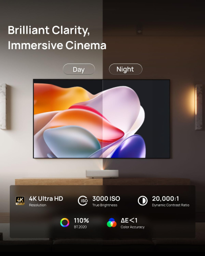 XGIMI MIRA Pro Ultra Short Throw Laser Projector, 4K UHD, 3000 ISO Lumens