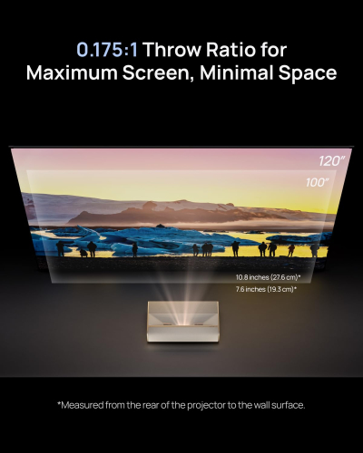 XGIMI MIRA Pro Ultra Short Throw Laser Projector, 4K UHD, 3000 ISO Lumens