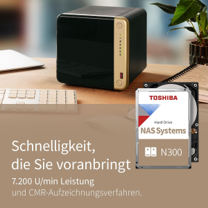 Toshiba N300 14TB Internal NAS Hard Drive, 3.5’’ SATA HDD, 7200 RPM, 24/7 Operation, Supports 1-8 bay systems, 128MB Cache, 180TB/Year workload, 3yr Warranty (HDEXZ12ZNA51F).